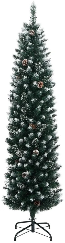 Árvore de Natal artificial fina com 300 luzes LED 240 cm