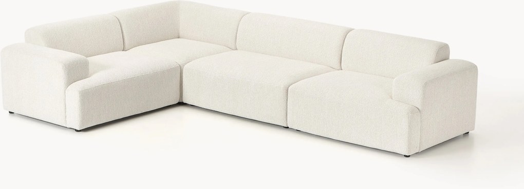 Sofá de canto comprido Melva (4 lugares)