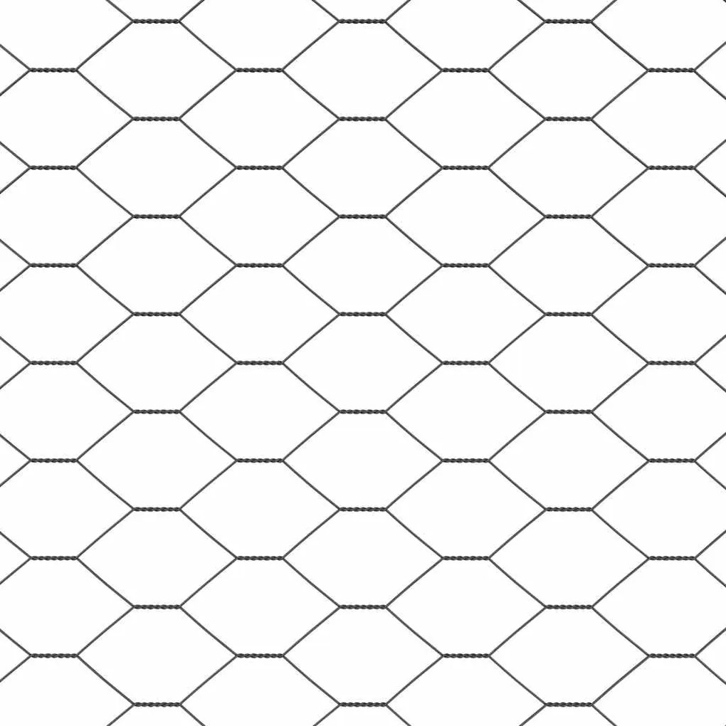 Cerca Hexagonal vidaXL Cinza 1,2x100 m Aço