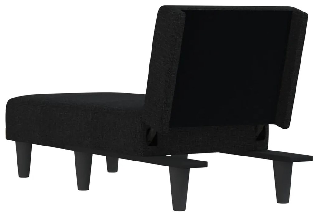 Chaise longue tecido preto