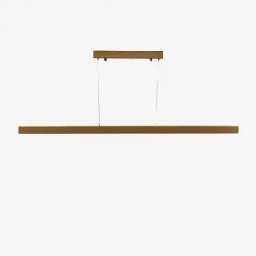 Candeeiro De Teto Linear Led De Metal Nilam (120 Cm) Amarelho Ouro - Sklum