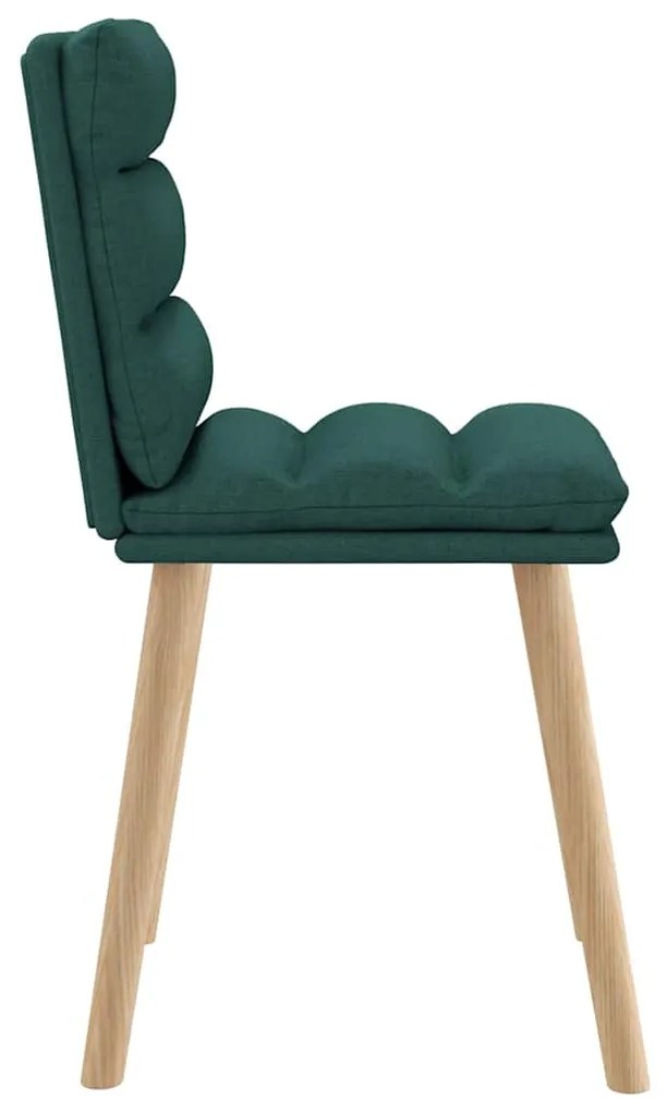 Cadeiras de jantar 4 pcs tecido verde escuro