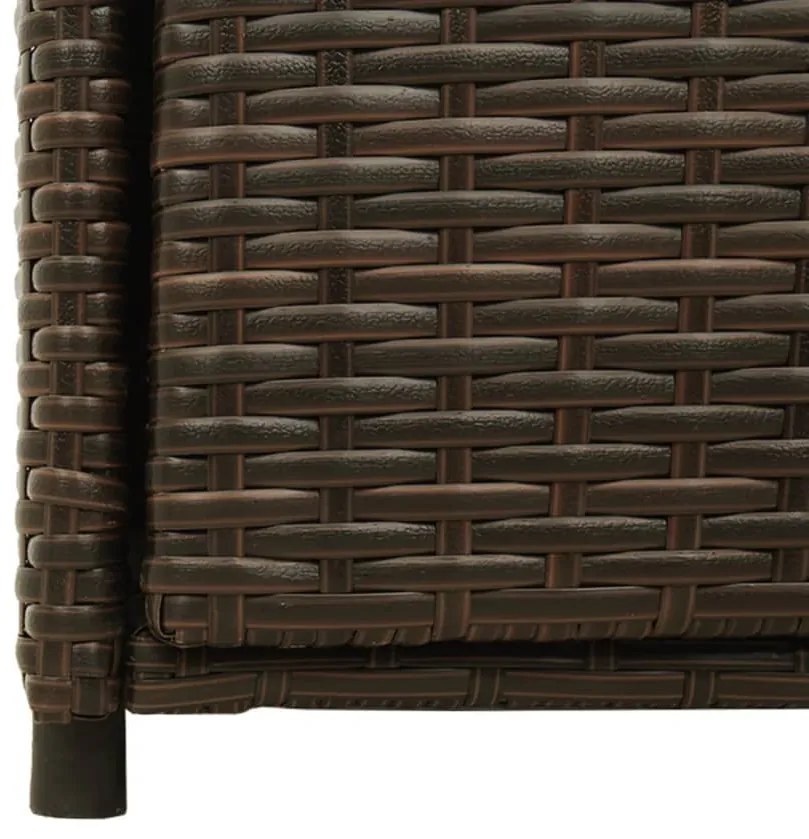 Armário de arrumação para jardim 55x55x111 cm vime PE castanho