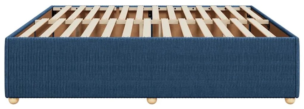 Estrutura de cama sem colchão 200x200 cm tecido azul