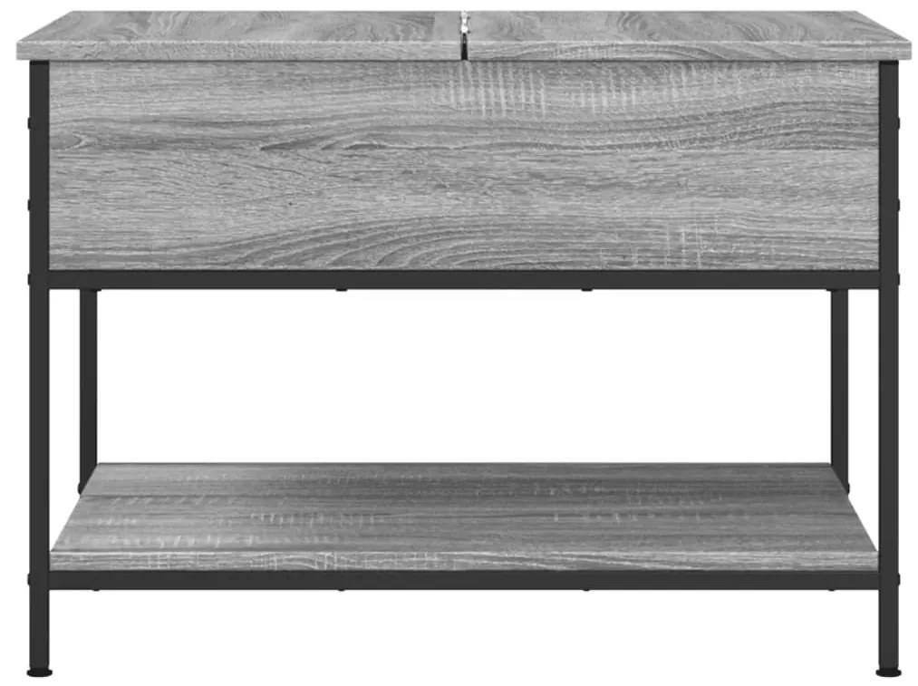 Mesa de centro 70x50x50 cm deriv. madeira/metal cinzento sonoma