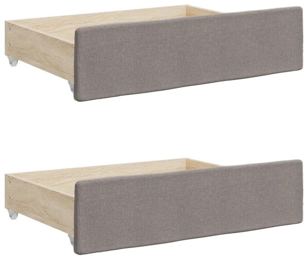 Sofá-cama c/ gavetão/gavetas 80x200 cm tecido cinza-acastanhado
