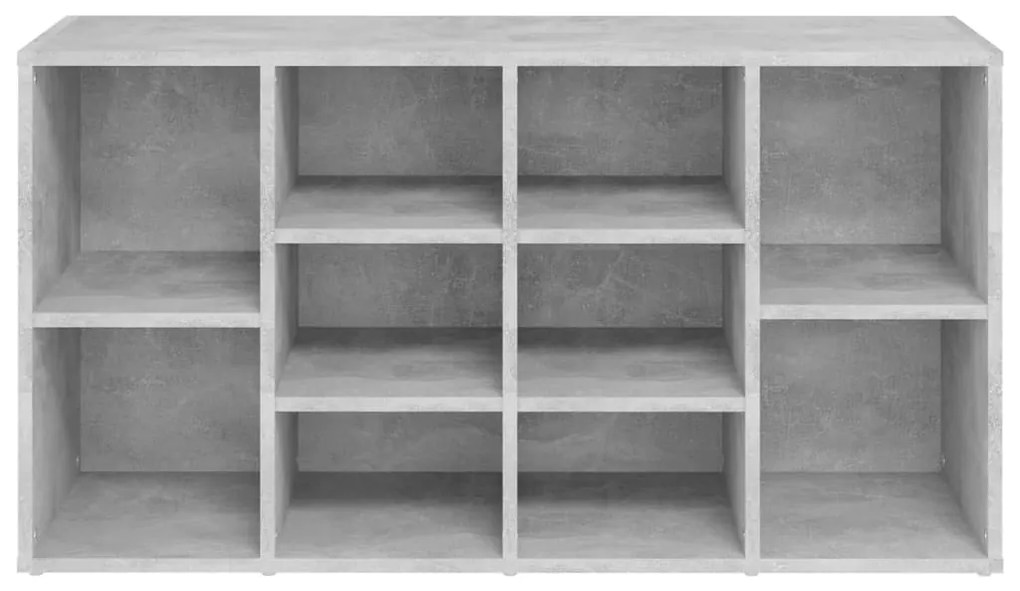 Sapateira 103x30x54,5 cm contraplacado cinzento cimento