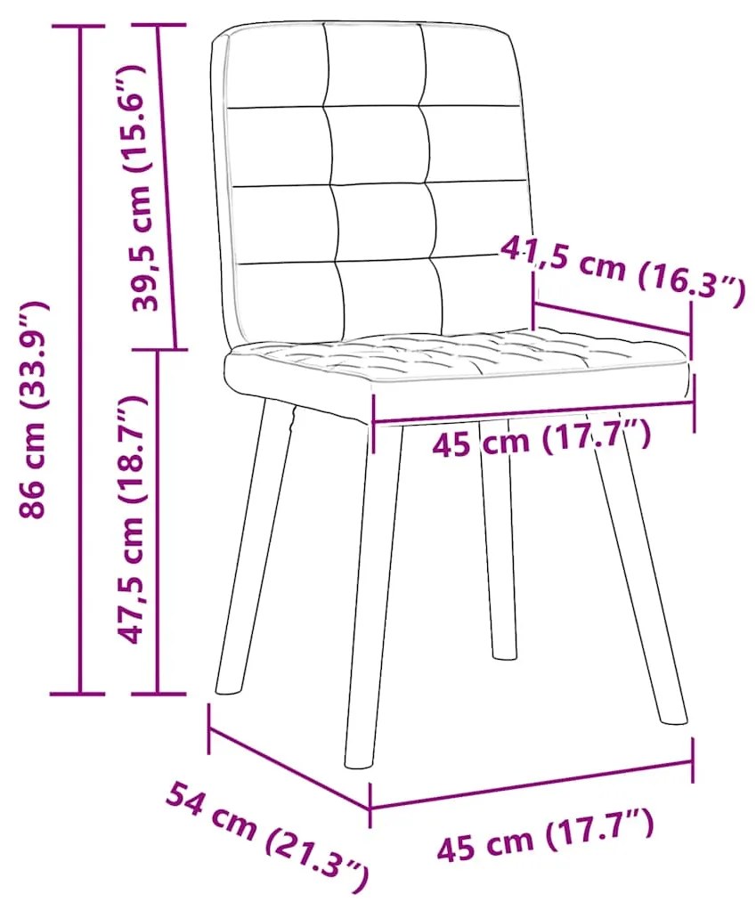 Cadeiras de jantar 4 pcs tecido preto