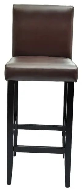 Bancos de bar 2 pcs couro artificial castanho-escuro