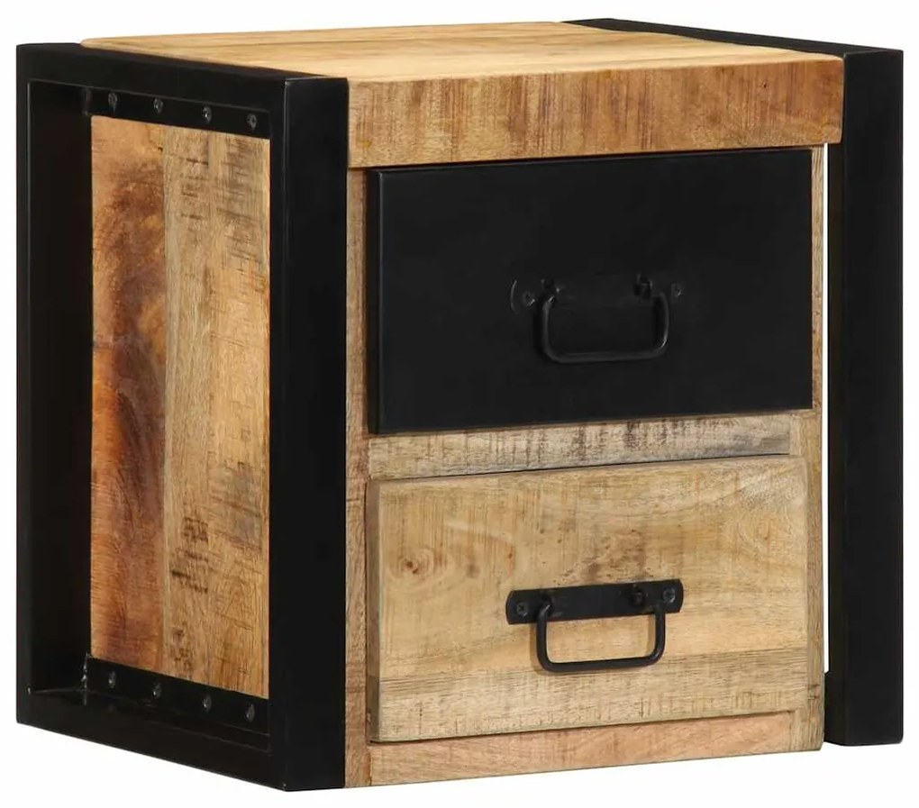 Mesa de cabeceira 40x35x40 cm madeira maciça manga áspera