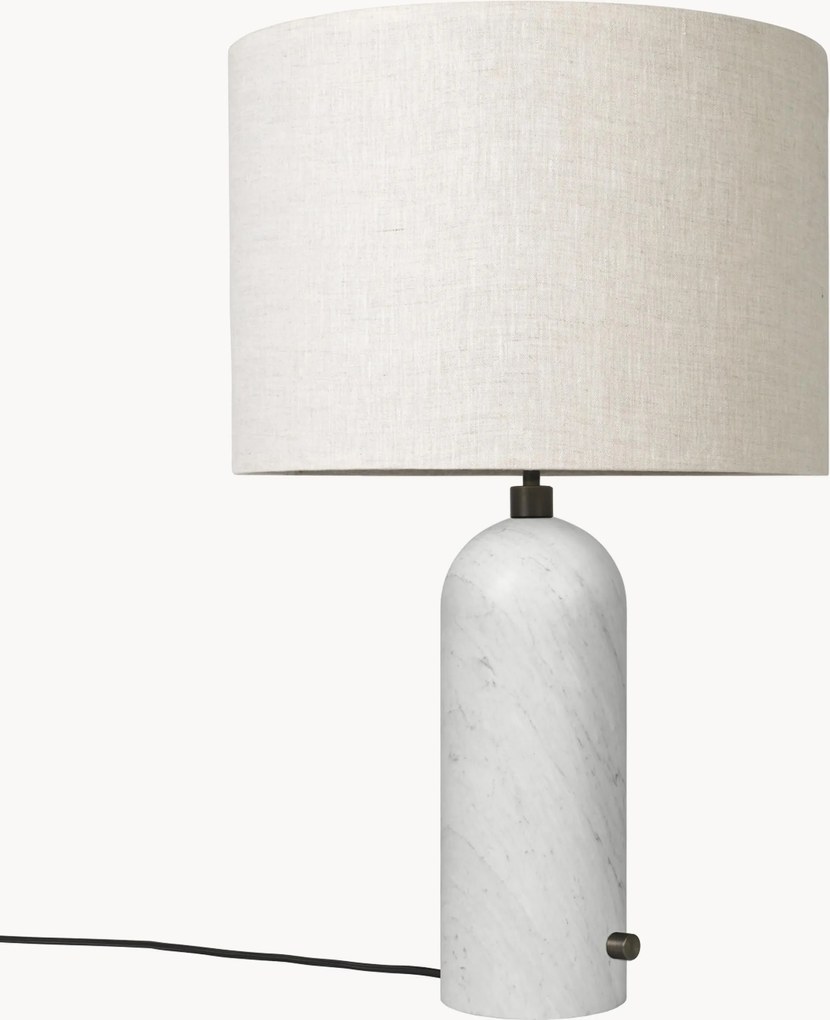 Candeeiro de mesa grande e regulável com base em mármore Gravity, vários tamanhos