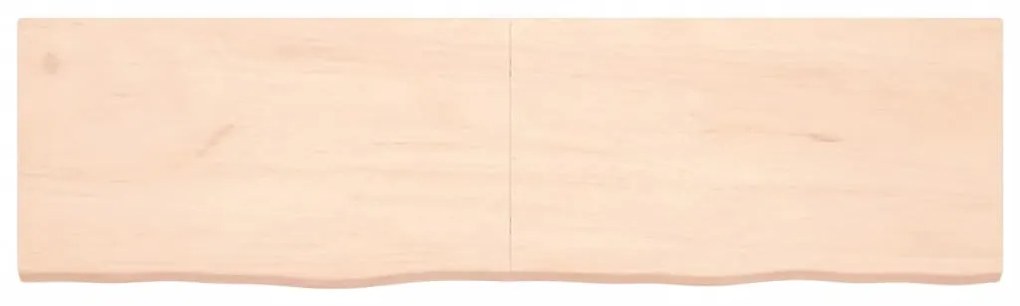 Bancada p/ casa de banho 180x50x(2-4)madeira maciça não tratada