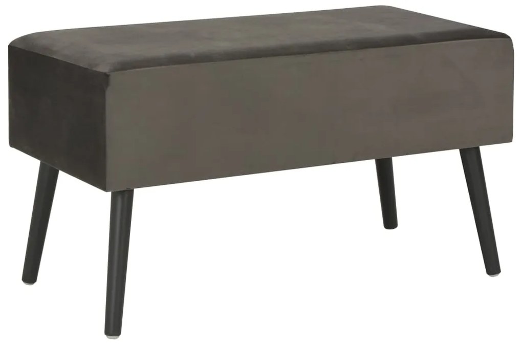 Mesa de centro 80x40x46 cm veludo cinzento