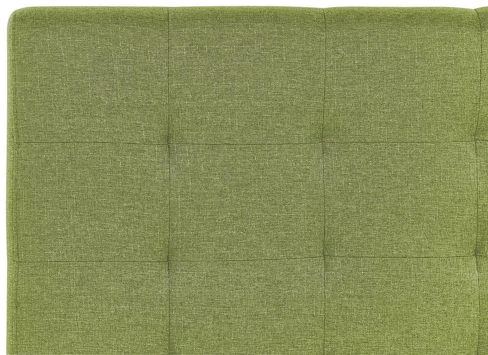 Cama de casal com arrumação em tecido verde 160 x 200 cm LA ROCHELLE Beliani