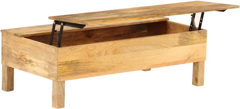 Mesa de centro madeira de mangueira maciça 110x55x35 cm