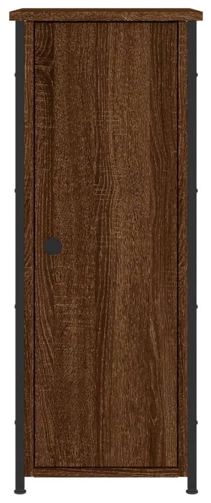 Mesa cabeceira 32x42x80 cm derivados madeira carvalho castanho