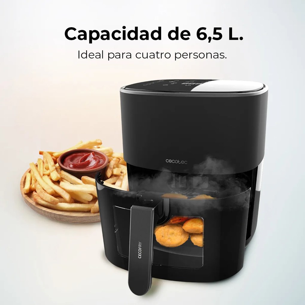 Fritadeira de ar Cecofry Fantastik Window 6000 Fritadeira dietética digital de 1700 W