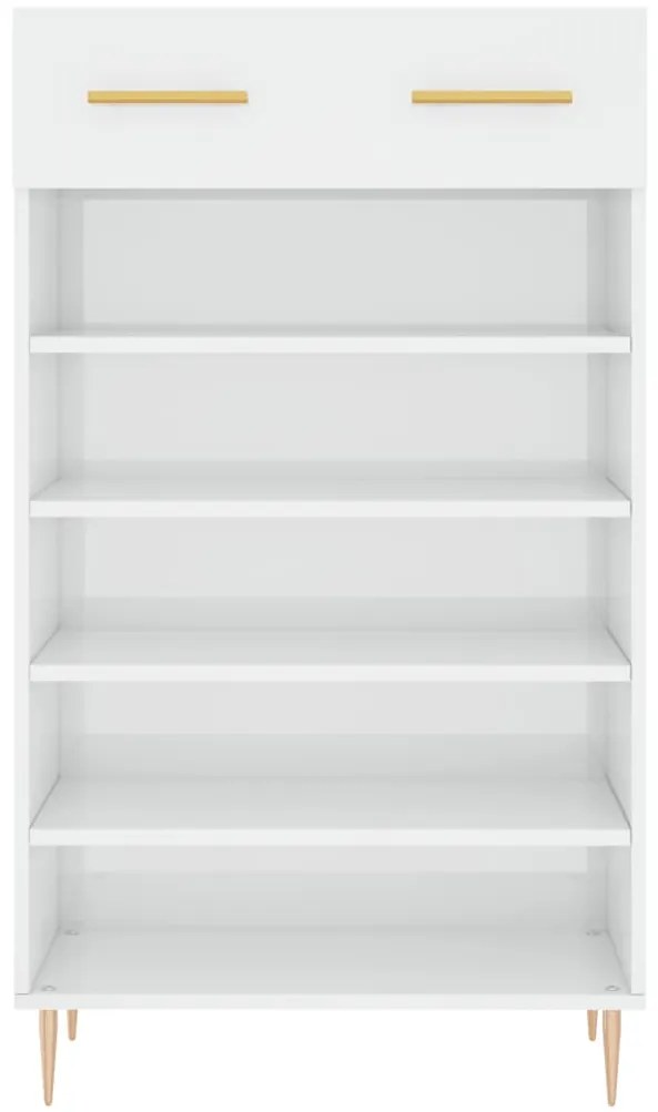 Sapateira 60x35x105 cm derivados de madeira branco brilhante
