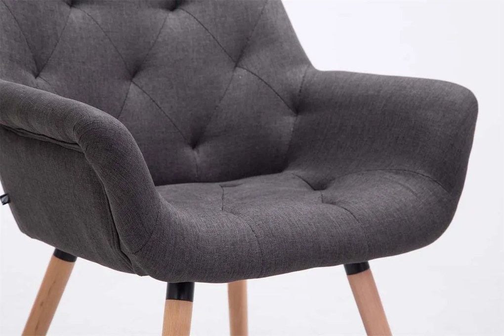 Cadeira de cozinha e sala de jantar Cassidy em tecido 67 x 83 x 60 cm Cinzento escuro