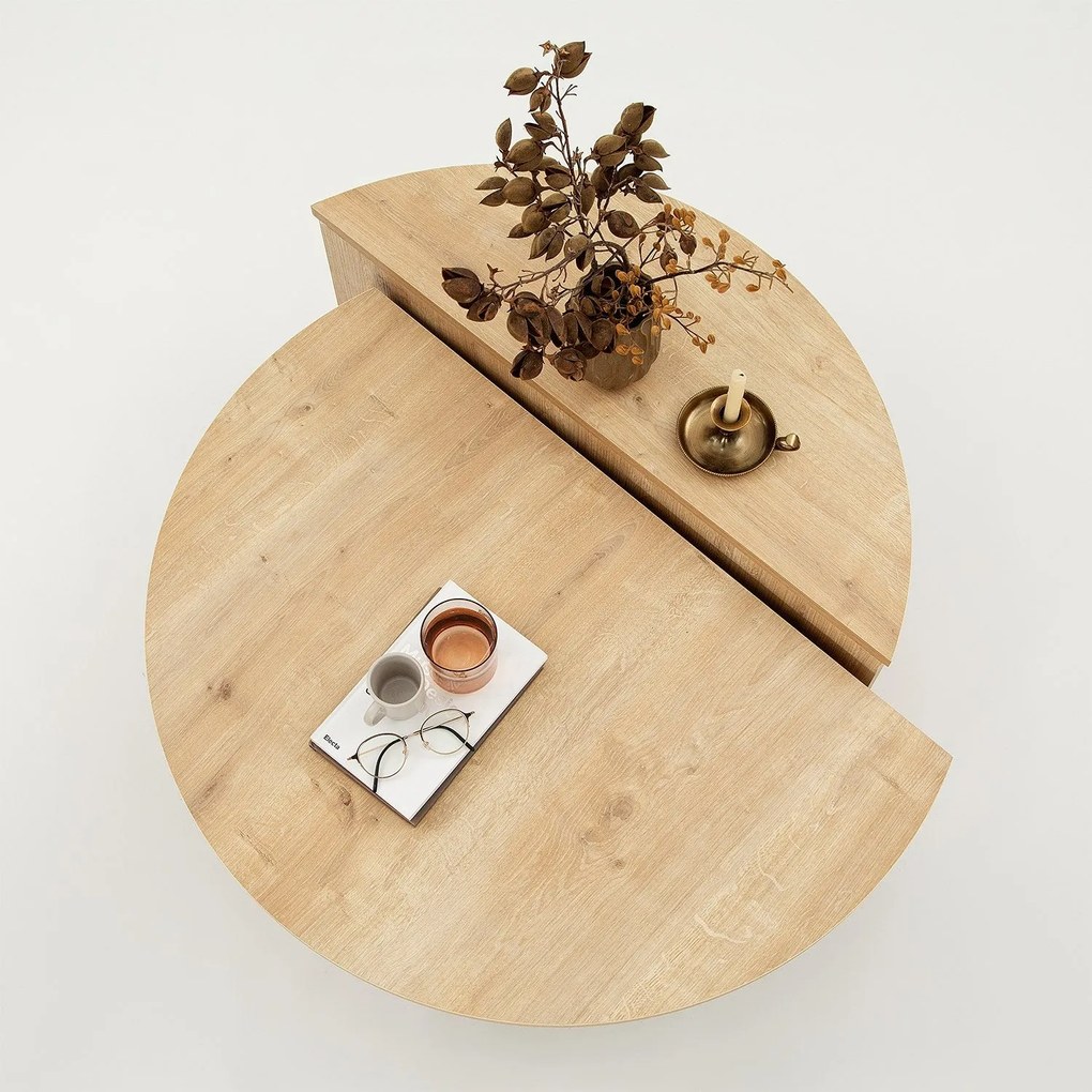 Mesa de Centro Podium – Carvalho Safira – 90x30x60 cm / 85x35x30 cm
