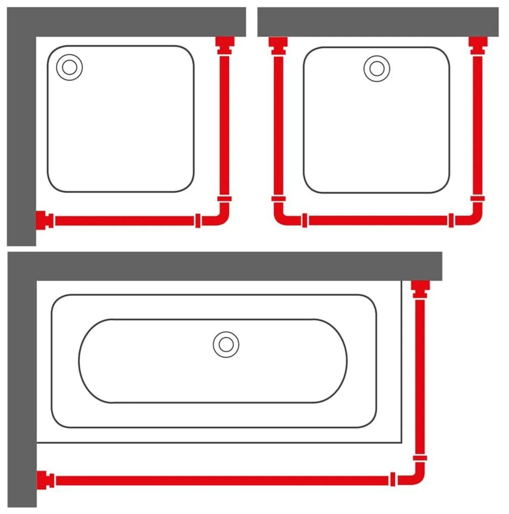 Sealskin Conjunto de varões p/ cortina de duche Easy-Roll branco