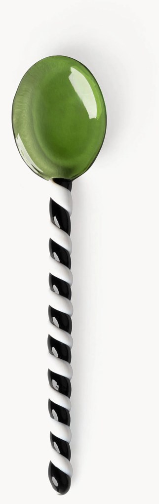 Colheres em vidro borosilicato artesanais Duet, conjunto de 4