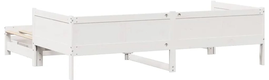 Sofá-cama com gavetão e gavetas sem colchão 80x200 cm branco