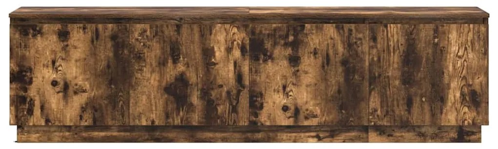 Aparador de TV com LED Carvalho Fumado 180x38x49 cm Madeira Engenheira