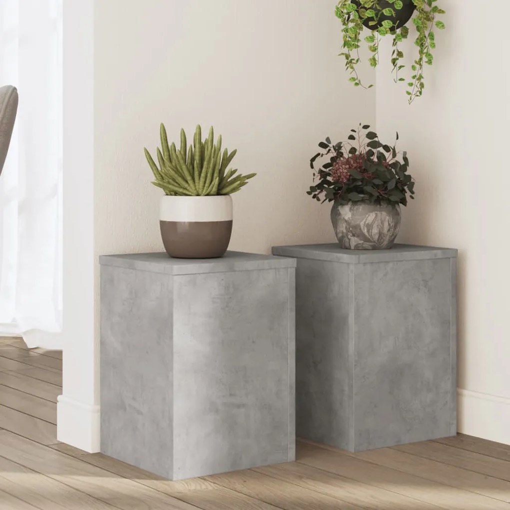 vidaXL Suportes p/ plantas 2 pcs 25x25x35 cm derivados de madeira