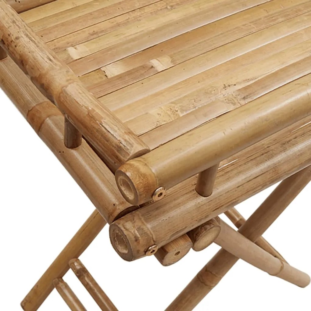 Mesa tabuleiro dobrável 60x40x68 cm bambu