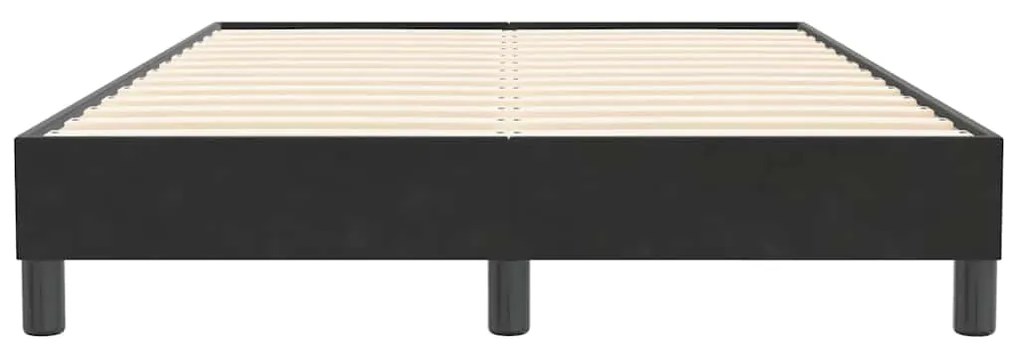 Estrutura de cama sem colchão 120x210 cm veludo preto