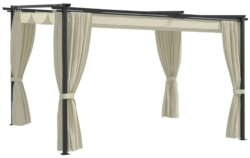 vidaXL Gazebo 4x3 m cor creme