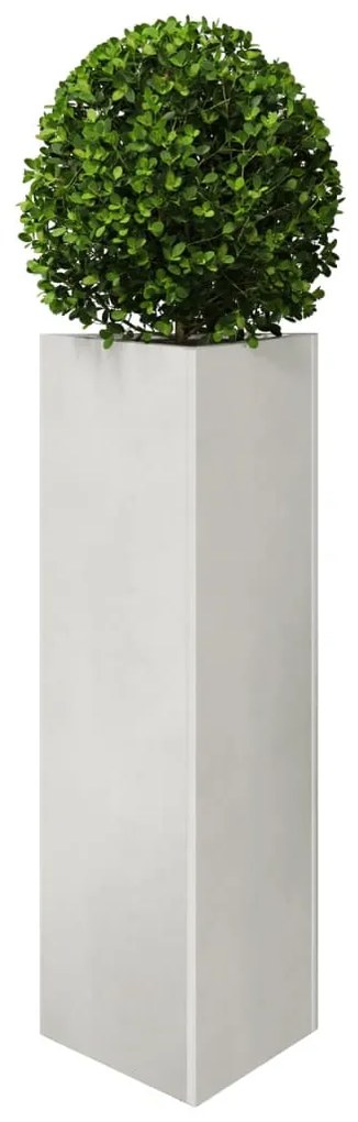 Vaso/floreira jardim 2 pcs triangular 30x26x75cm aço inoxidável