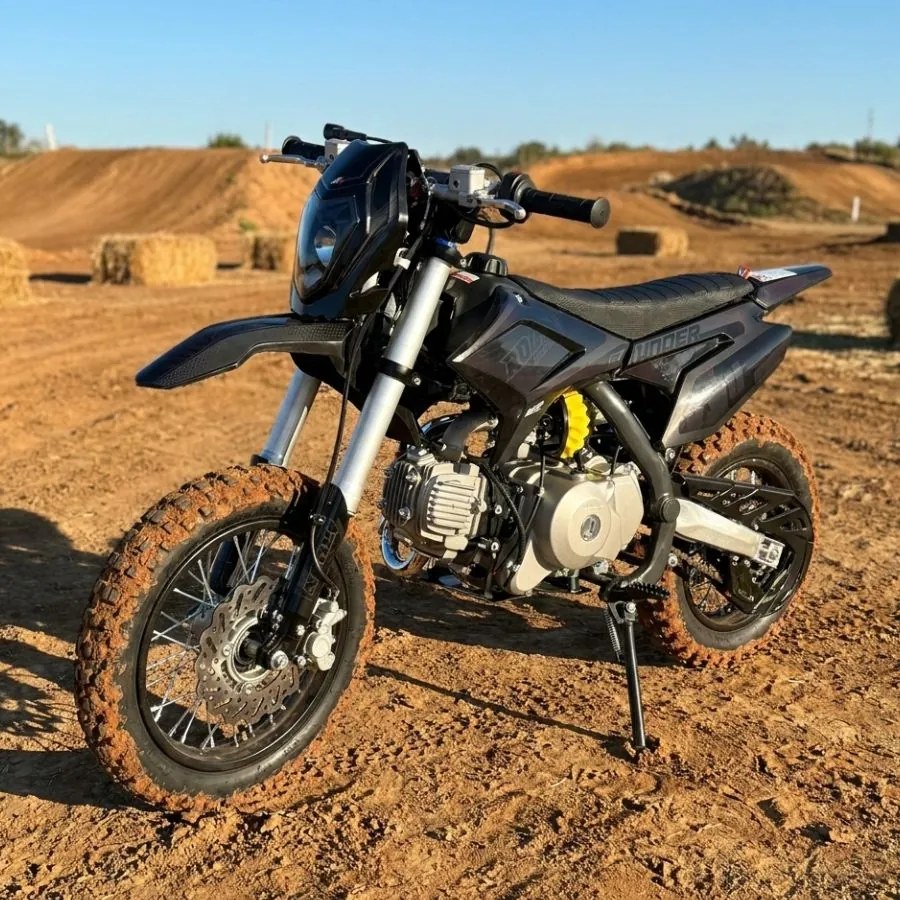MINI MOTO Crianças MINICROSS Gasolina 70CC 10/10" APOLLO THUNDER AUTO Preta