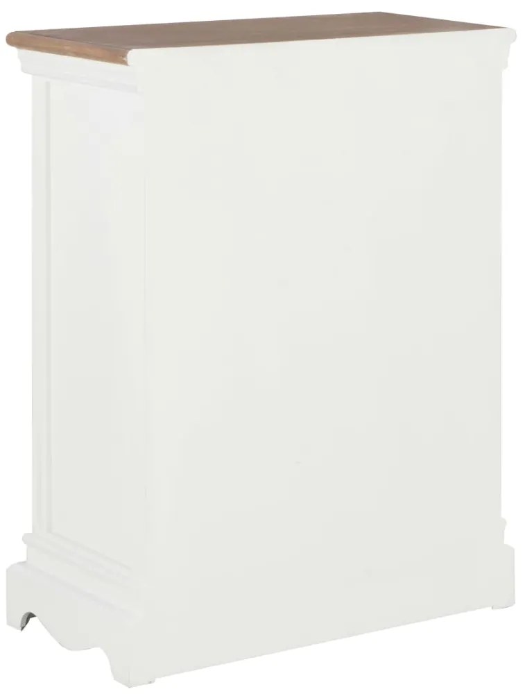 Aparador 60x30x80 cm madeira maciça branco
