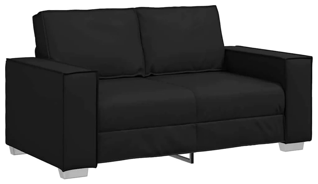 Sofá Loveseat vidaXL Preto 120 cm em Couro Sintético