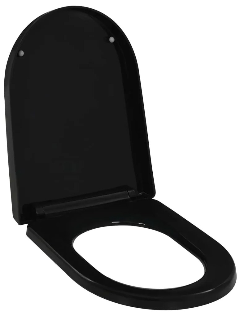 vidaXL Tampo de sanita fecho suave com design remoção rápida preto