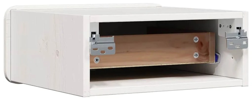 Mesa de Cabeceira Montada na Parede Branco 39 x 34 x 16.5 cm