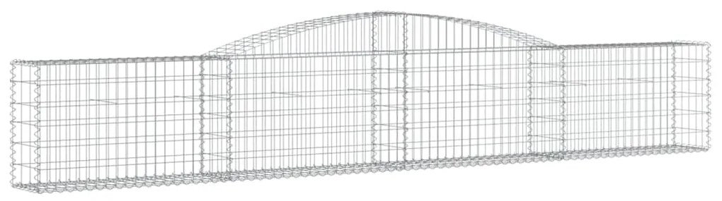 Cestos gabião arqueados 2 pcs 400x30x60/80 cm ferro galvanizado