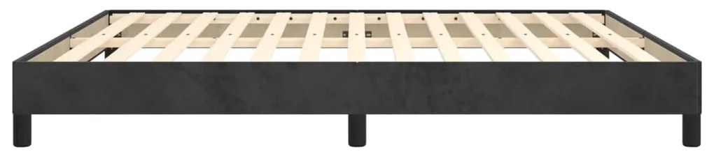 Estrutura de cama sem colchão 180x200 cm veludo preto