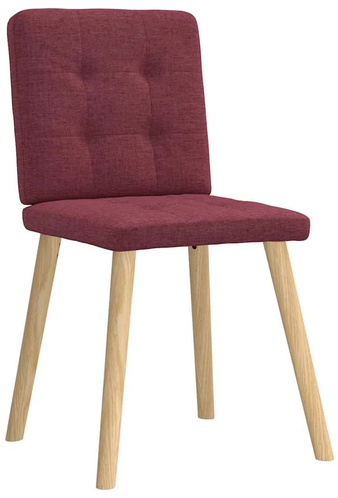 Cadeiras de jantar 6 pcs tecido vermelho-tinto