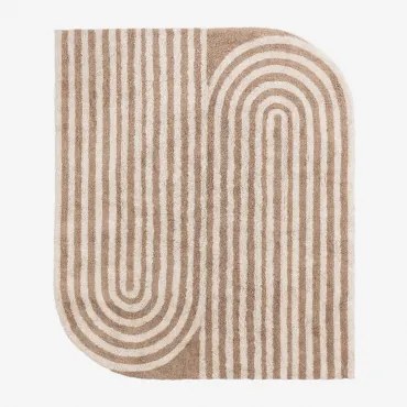 Alfombra Irregular 160x245 Cm Em Algodão Yasmiin Cores Naturais - Sklum