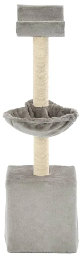 Árvore para gatos c/ postes arranhadores sisal 105 cm cinzento