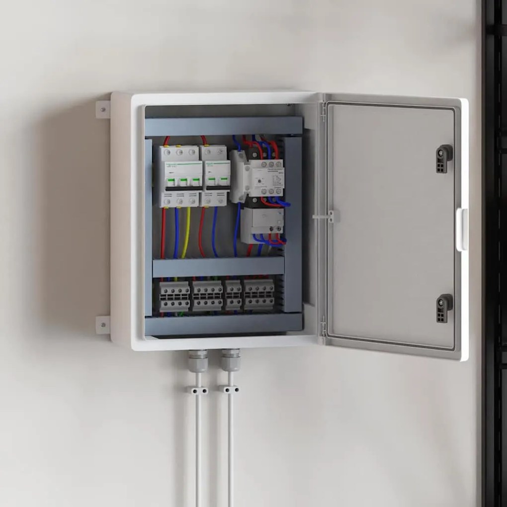 vidaXL Armário de Controle Cinzeto 47 x 20 x 60 cm Plástico ABS