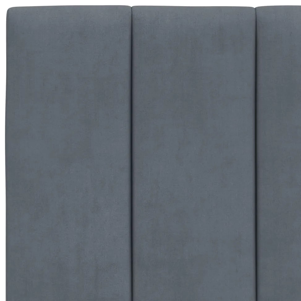 Estrutura de cama sem colchão 90x200 cm veludo cinzento-escuro