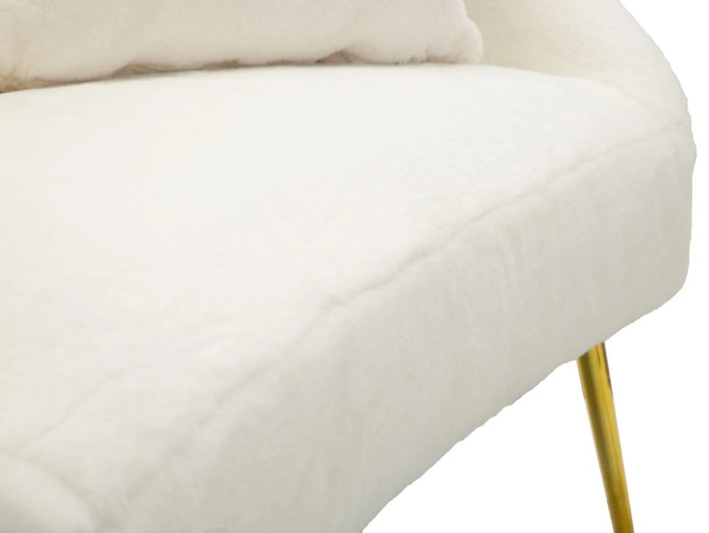 SOFÁ SOFFY COM ALMOFADAS BRANCO 137X69X79 CM
