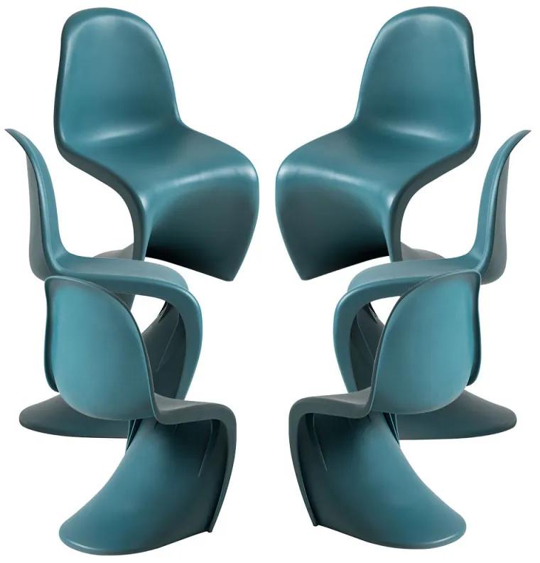 Pack 6 Cadeiras Ceres - Verde-azulado