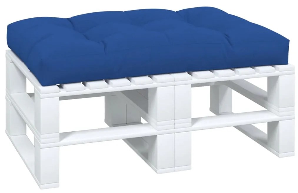 Almofadão para sofá de paletes 120x80x12 cm tecido azul real