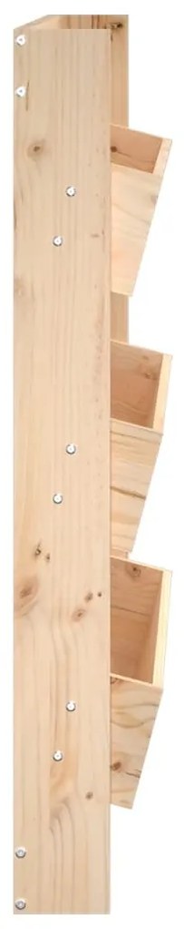 Floreira de parede com 3 caixas 60x18,5x110 cm pinho maciço