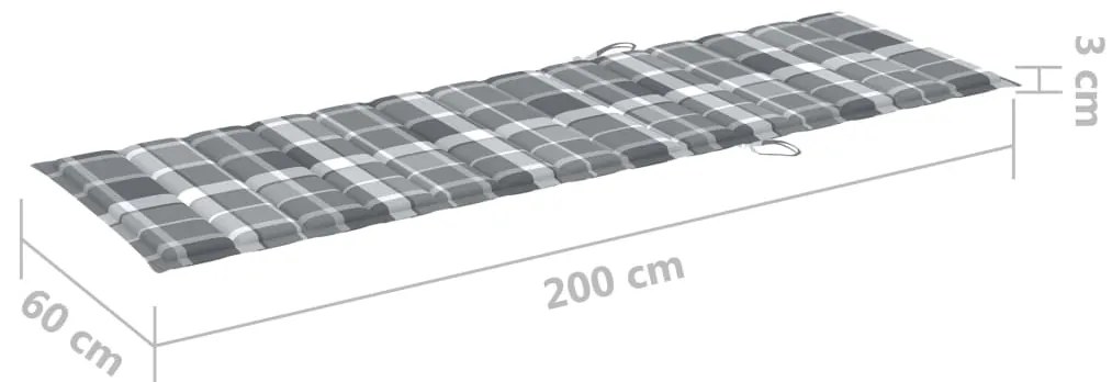 Espreguiçadeira de jardim com almofadão bambu